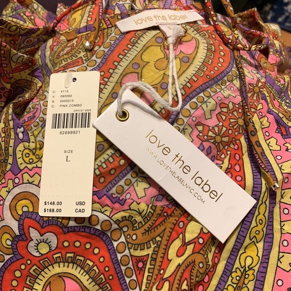 ✨ Anthropologie Ruffled Abstract Blouse Sz L - Picture 6 of 6